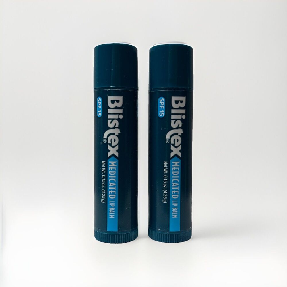 2 Pack Blistex Medicated Lip Balm SPF 15 Protectant Sunscreen New